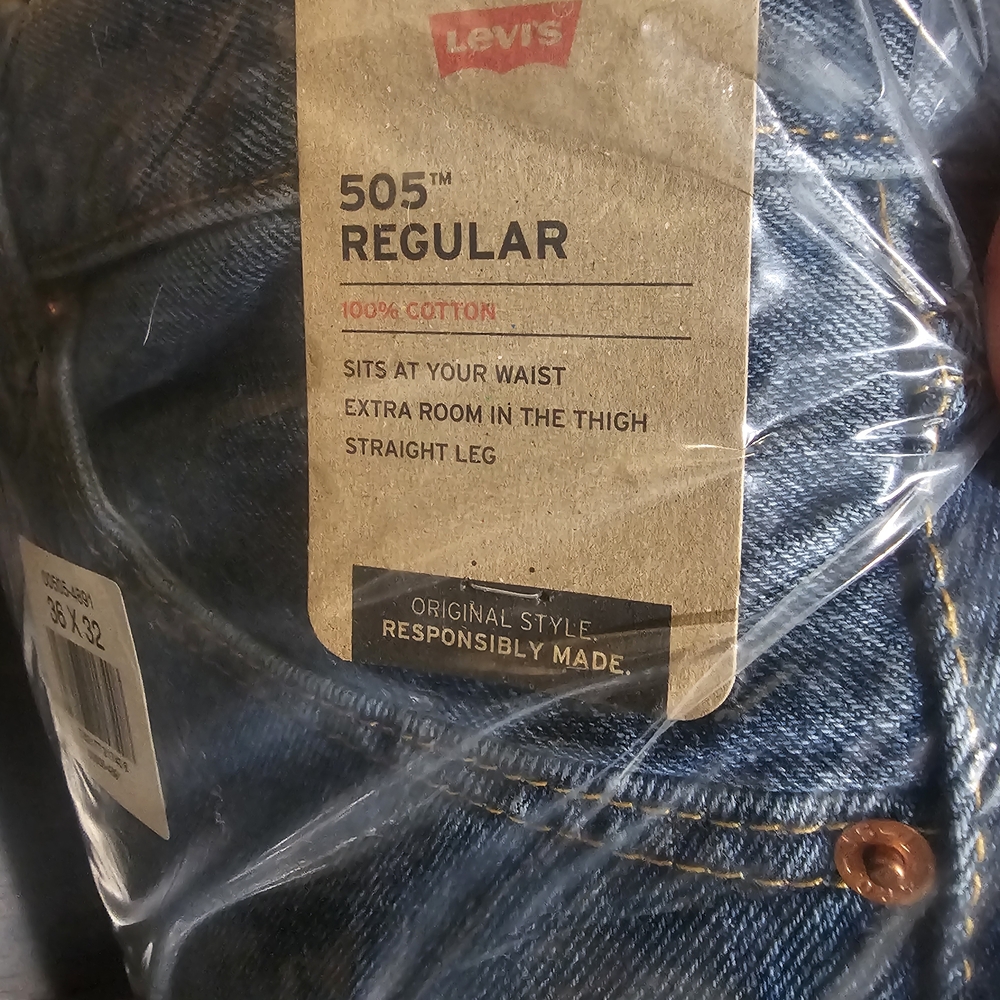 Levi's Men's 505 Regular Fit Jeans - Blue